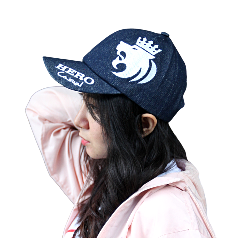 Topi Hero Casual Bordir - Jeans